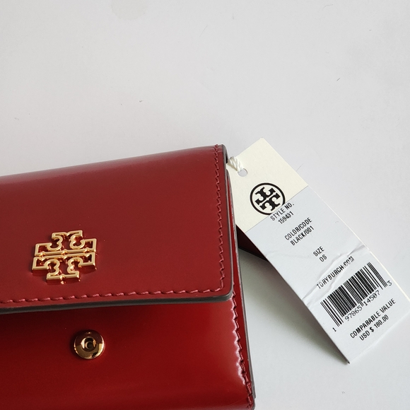 Tory Burch Red/Burgandy Leather Wallet - Picture 4 of 11